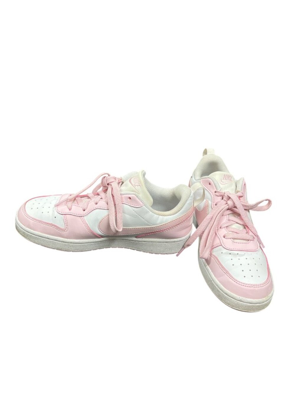 Nike Dunk Low girls boys white pink leather sneakers sz 6.5Y SKU 10-378